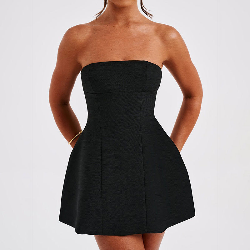 Strapless A-Line Mini Dress