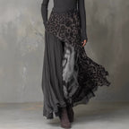 Leopard Print Elastic Waist Large Swing Casual Dress