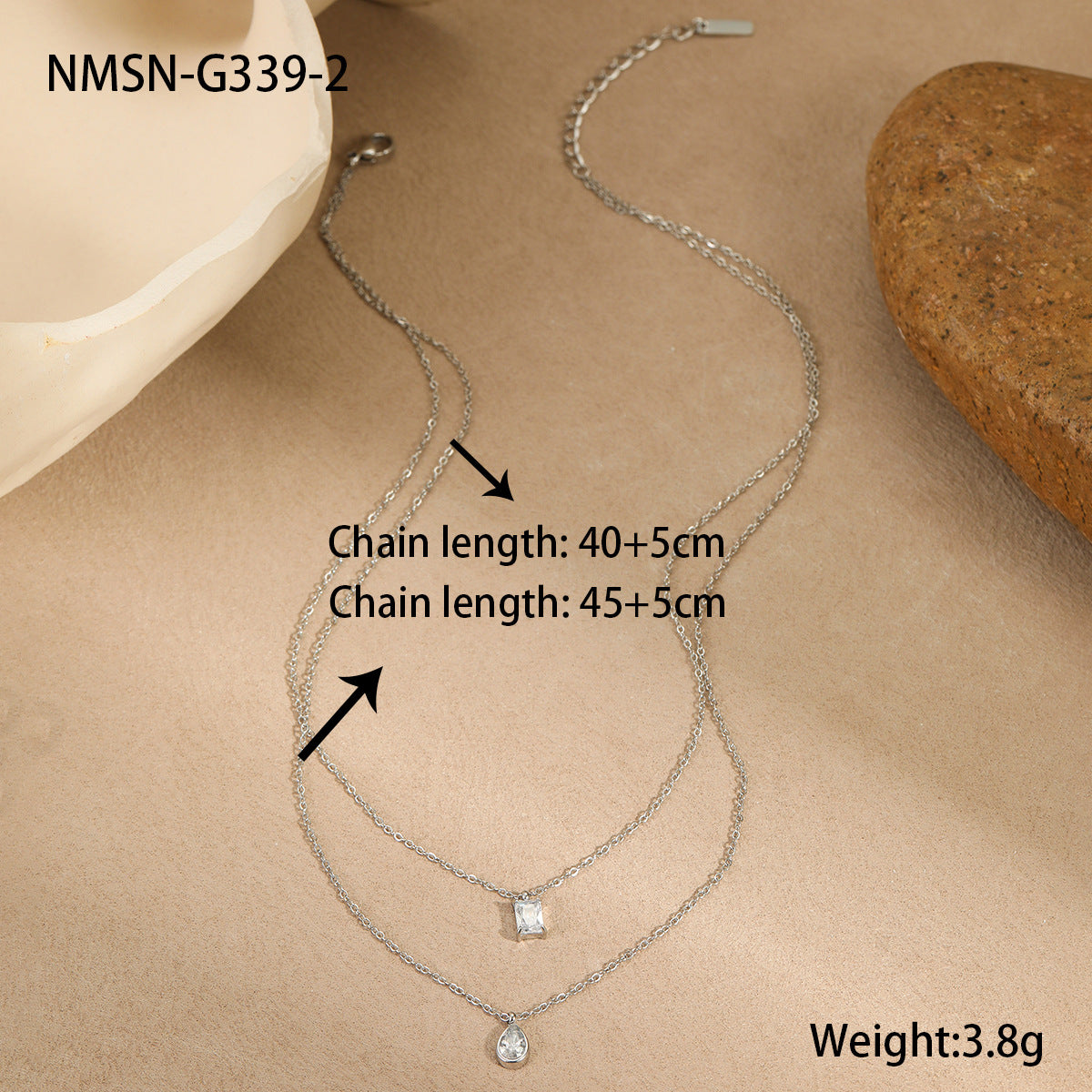 Steel Double-Layer Necklace