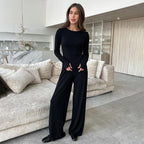 Autumn Black Pajamas Lingerie