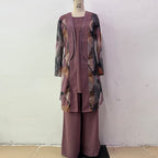 Purplish Red Three-Piece Set