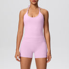 Women's Cloud Sense Solid Color Lace Strap Beauty Back Yoga Vest