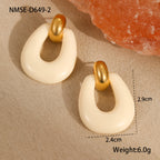 Milky White Earrings