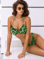Leopard Print One-piece Swimwear