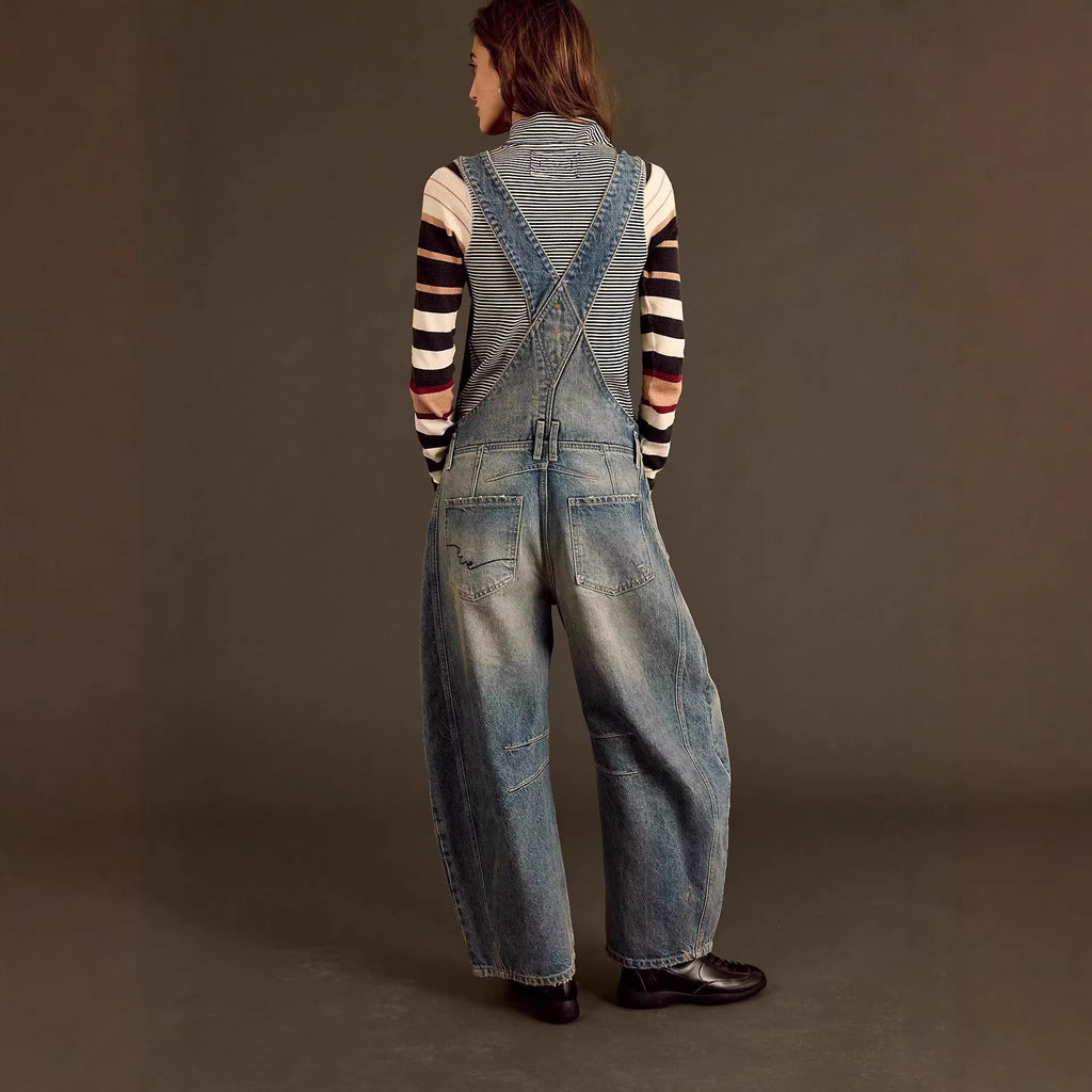 Women's Loose Denim Overalls