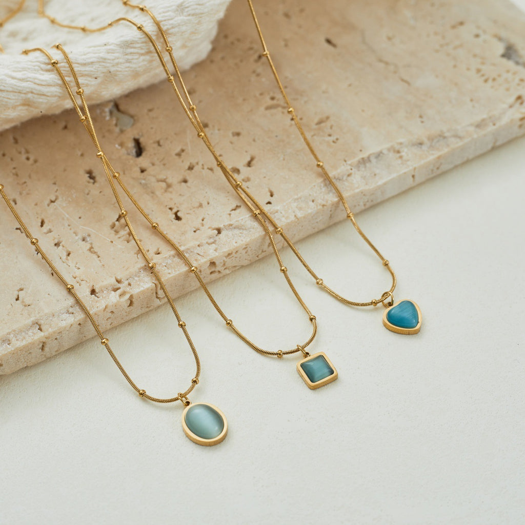 Women's Water Drop Opal Necklace