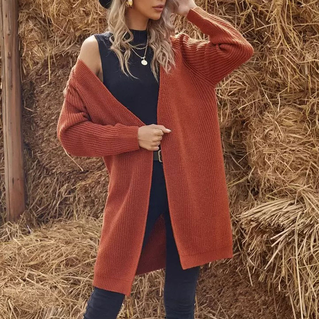 Women's Long Knit Cardigan Coat