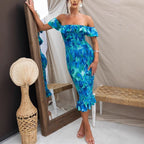 Women's Summer Off Shoulder Lace Skinny Sheath Elegant Sexy Dress
