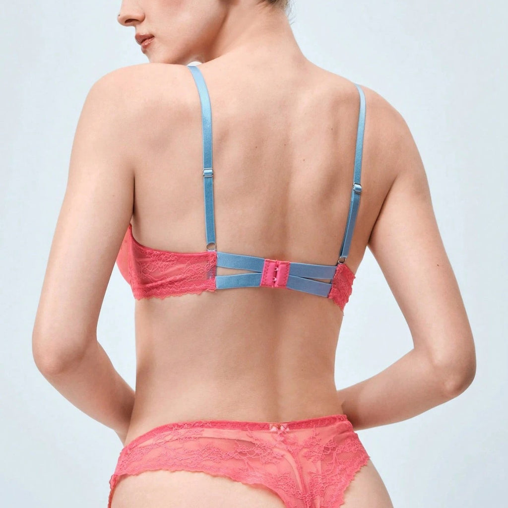 Women's Lace Jacquard Bra & Panties Set