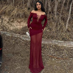 Women's Red Off-Shoulder Ruched Mini Dress