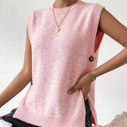 Vest Sweater Women Spring Autumn Loose Fitting Pullover