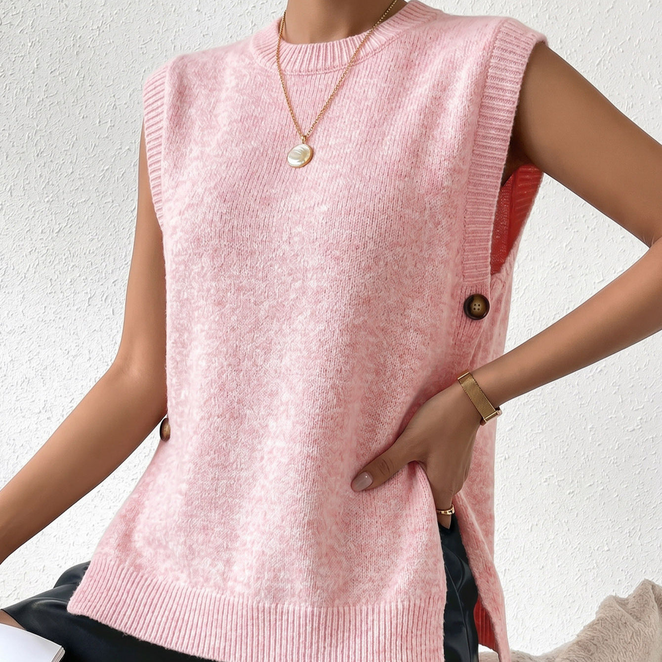 Vest Sweater Women Spring Autumn Loose Fitting Pullover