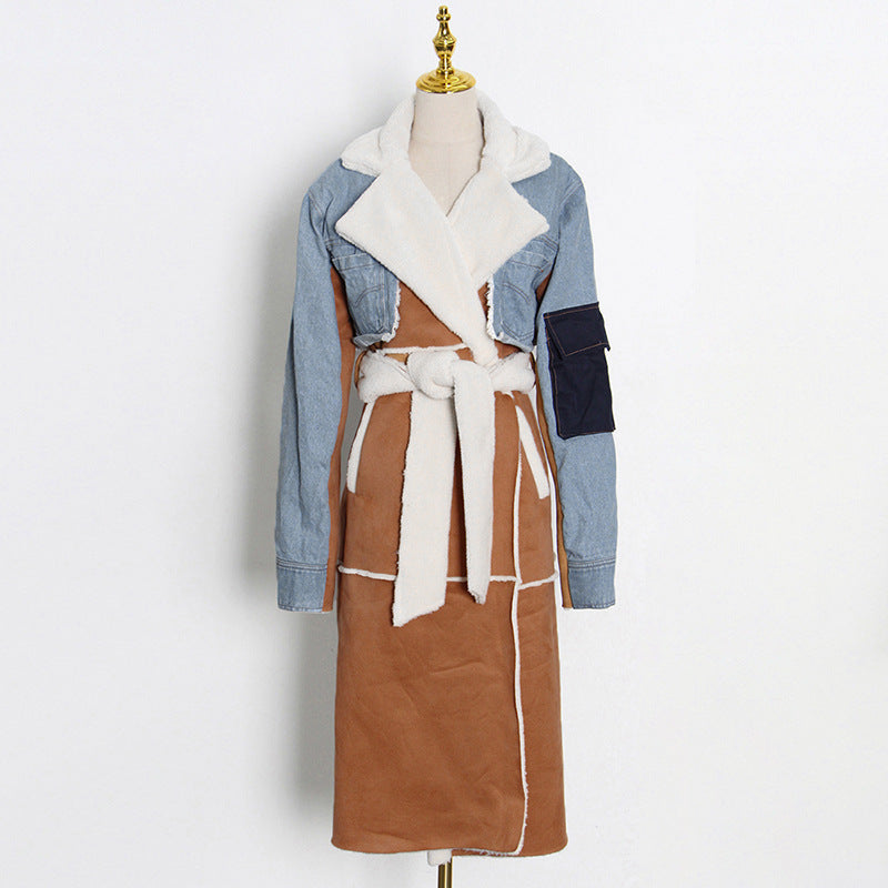 Women's Hooded Lamb-Wool Winter Coat
