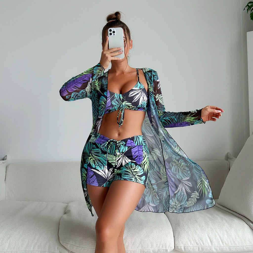 Split Three One-piece Swimwear