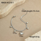 Steel Color Love Anklet