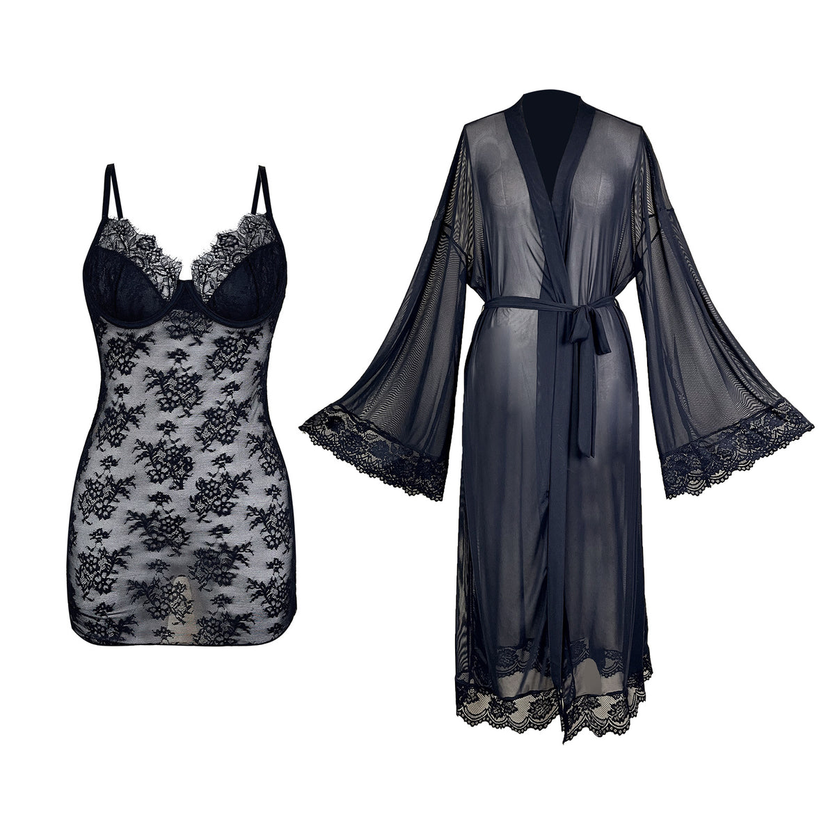 Women's Sheer Mesh Lounge Gown
