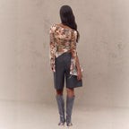 Floral Off-Shoulder Long-Sleeve Top
