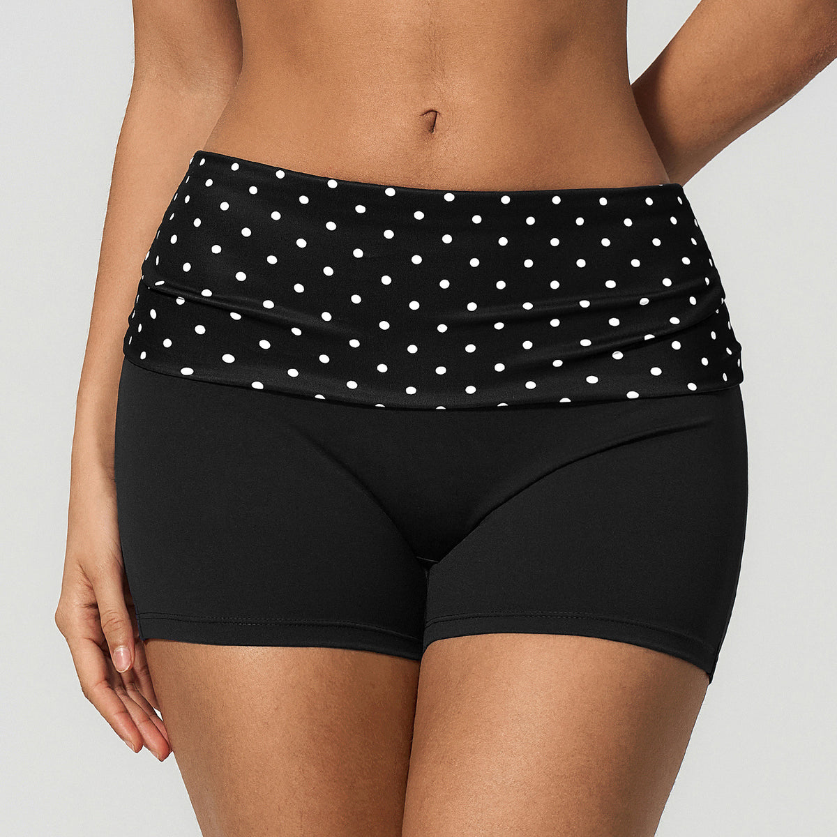 Black with white polka dot