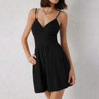 Women’s Deep-V Spaghetti-Strap Slim Dress