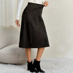 Autumn Women Clothing Suede Stitching HW Elastic Zipper A