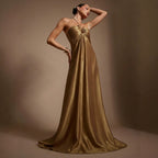 Women's Halter Backless A-Line Maxi Dress