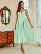 Women's V-Neck Midi Dress