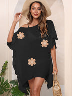 Black 3 Apricot Flower