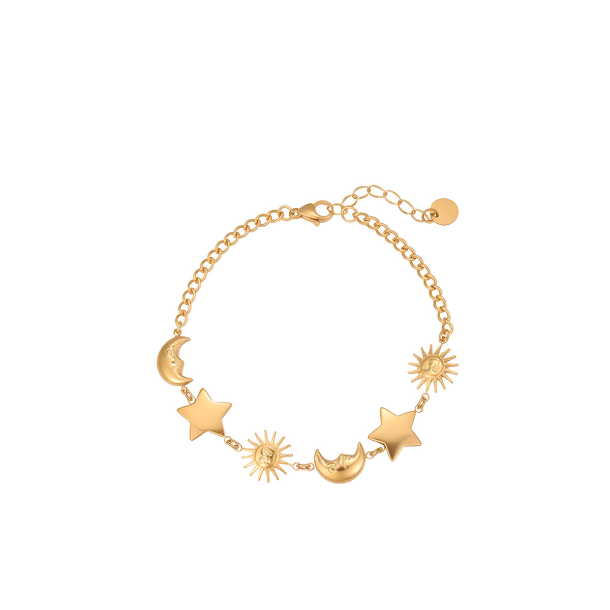 Sun Moon Stainless Steel Bracelet