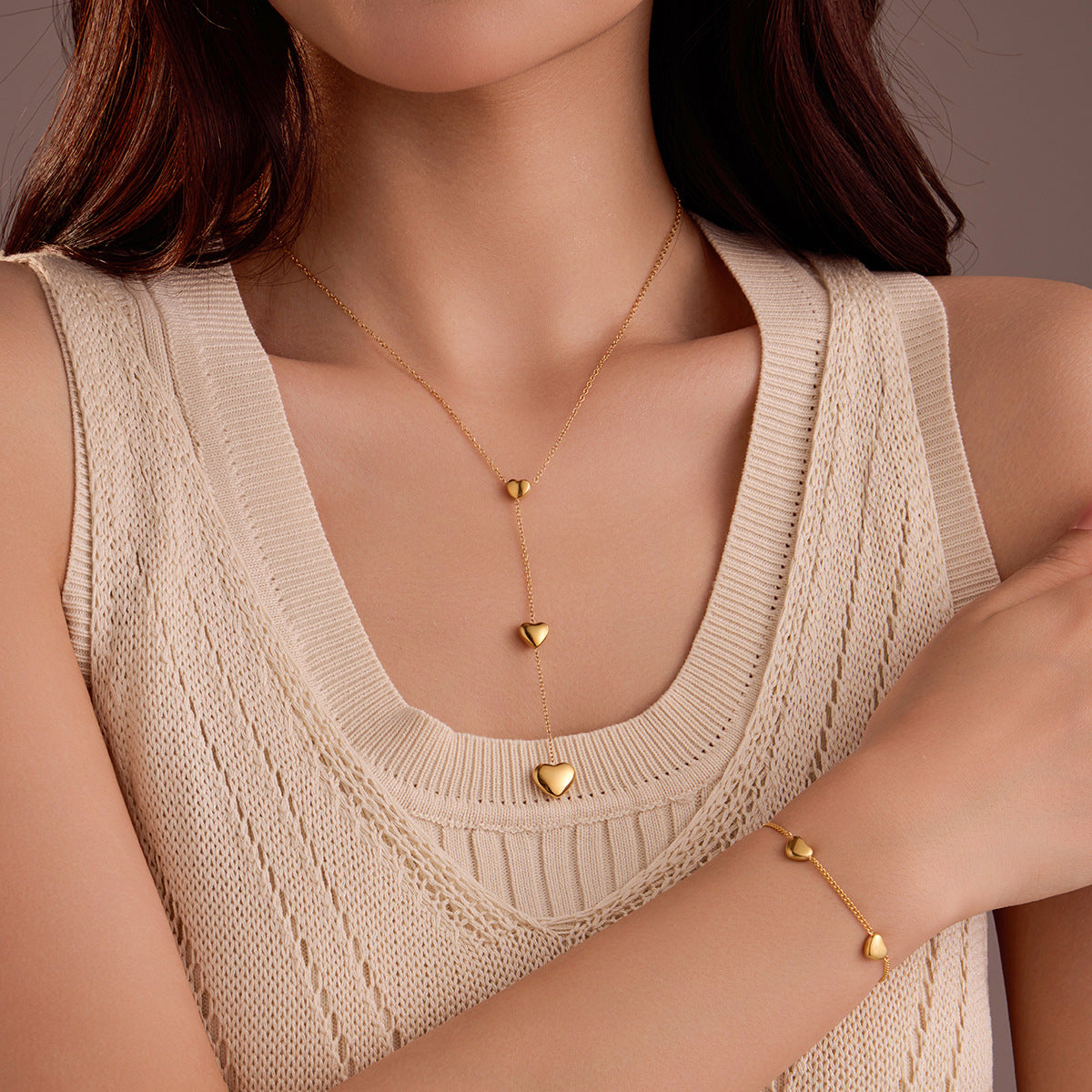 Heart Tassel Jewelry Set