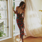 Floral V-Neck Cami Maxi Dress
