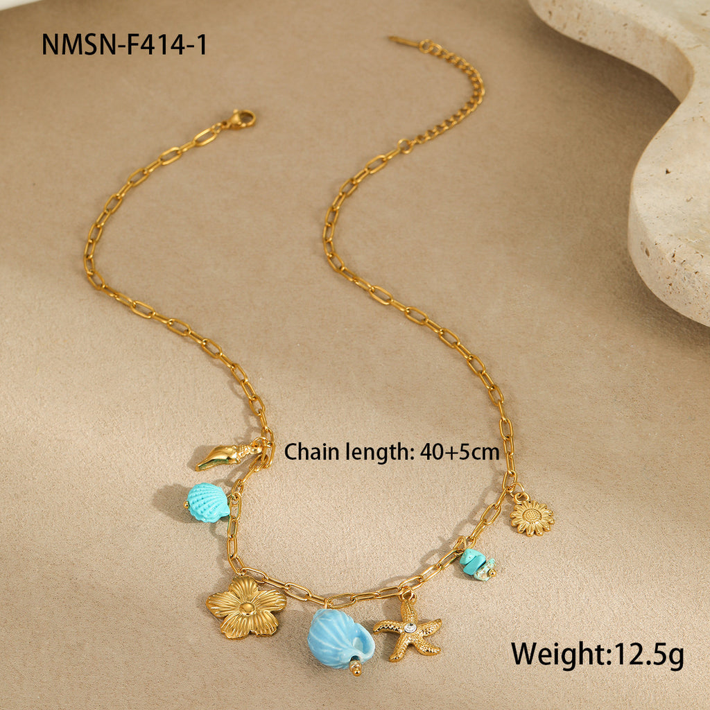 Blue Conch Necklace