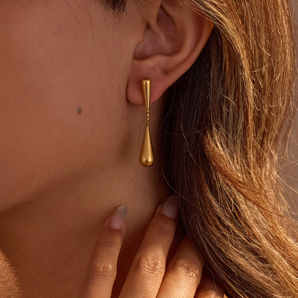 Minimalist Normcore Water Drop Geometric Abstract Earrings
