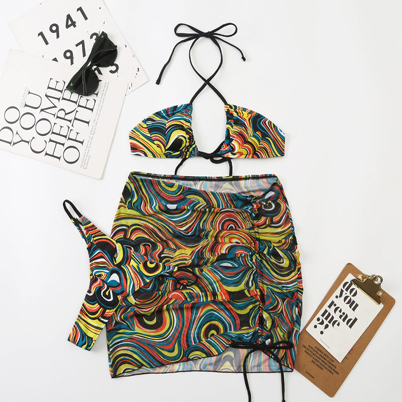 Mesh Split Bikini Swimwear