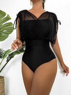 Solid Color One-piece Swimwear