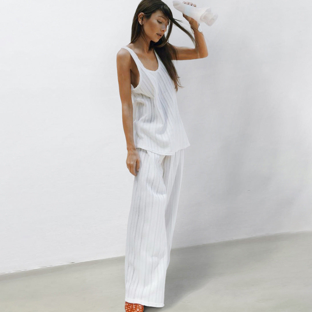 Stripe Vest Pajamas Lingerie