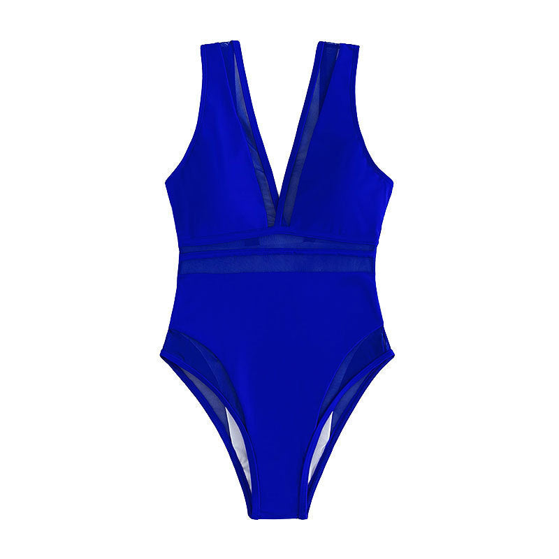 Solid Color One-piece Swimwear