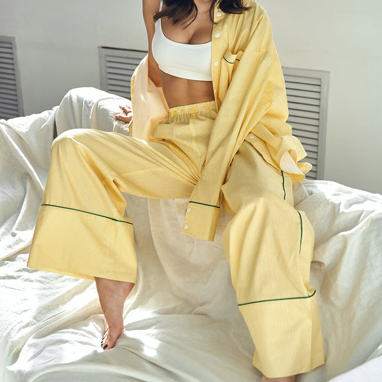 Floral Lace-Up Top & Trousers Set