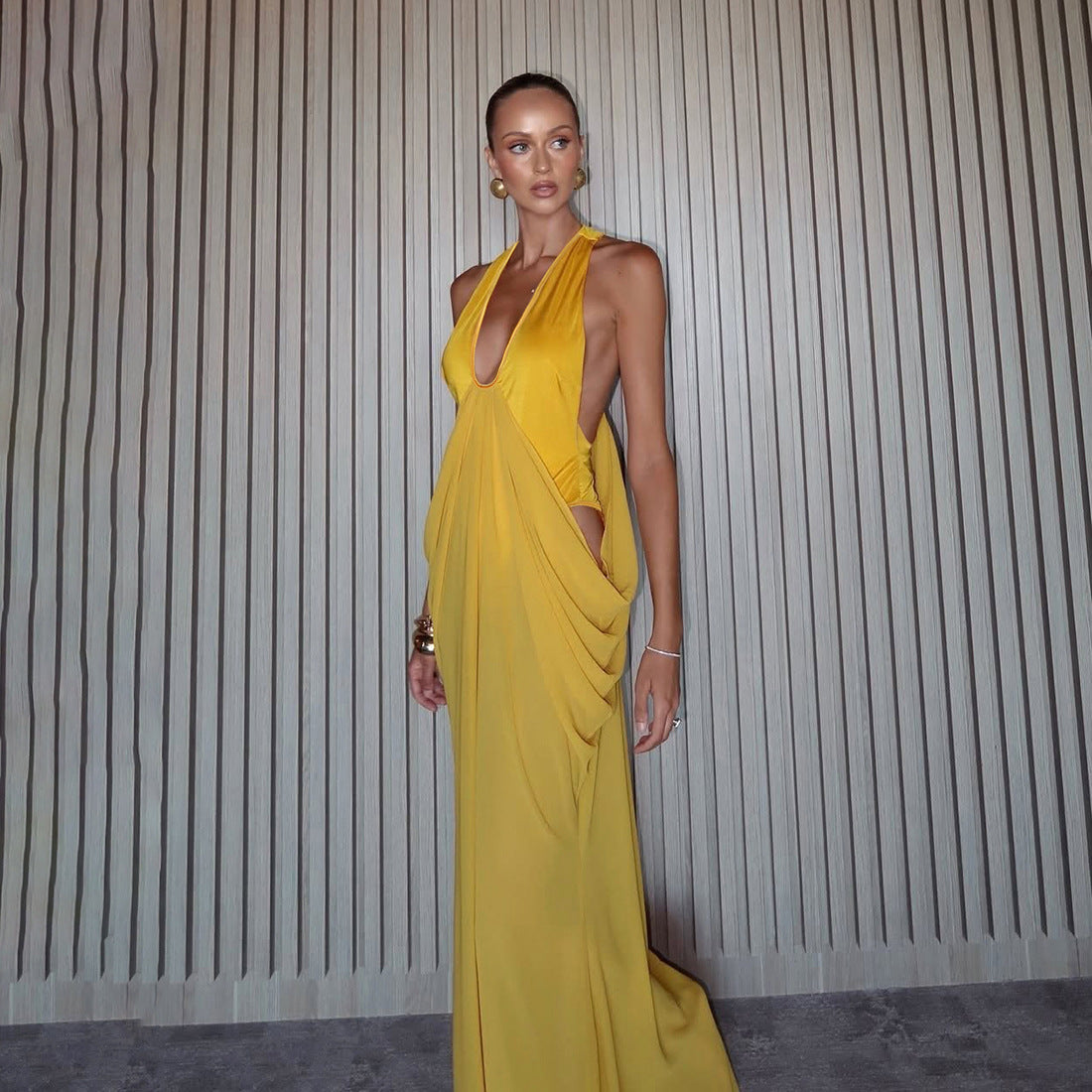 Women's Pleated Spring Dress