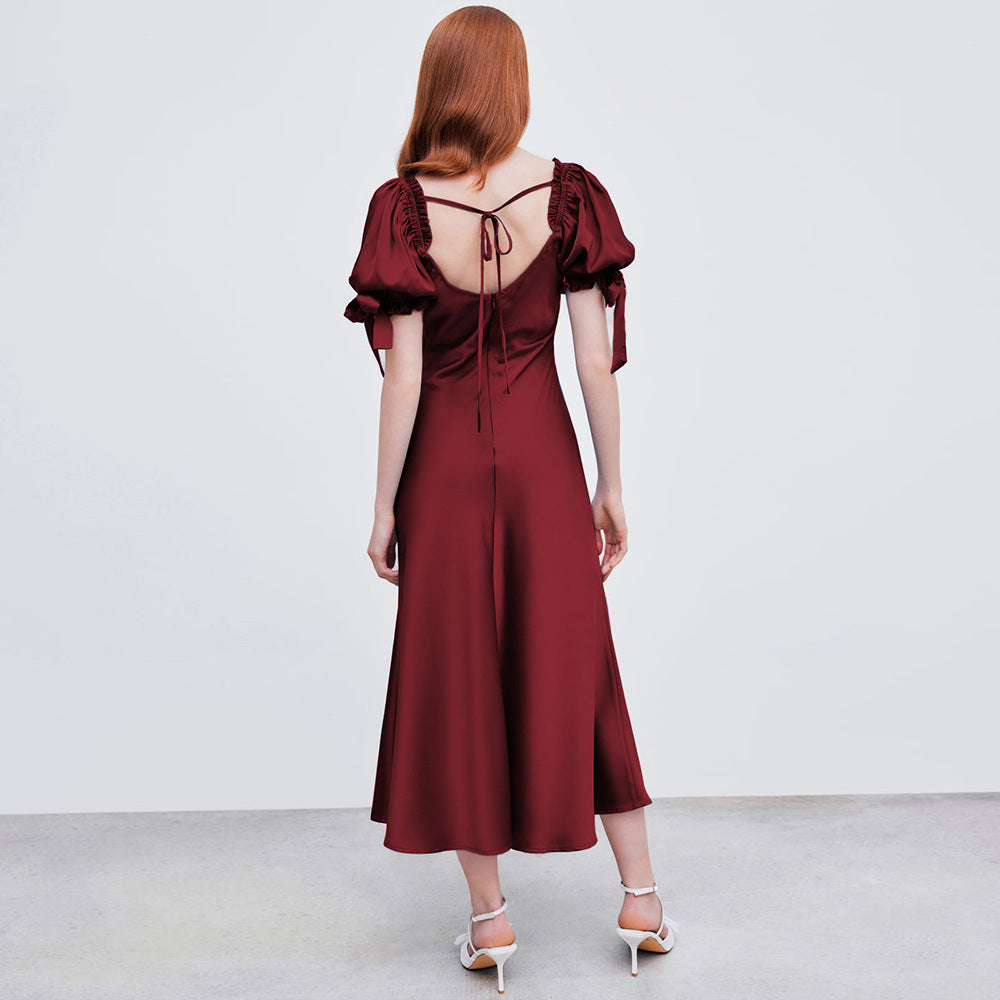 Women's Satin Fishtail Party Dress
