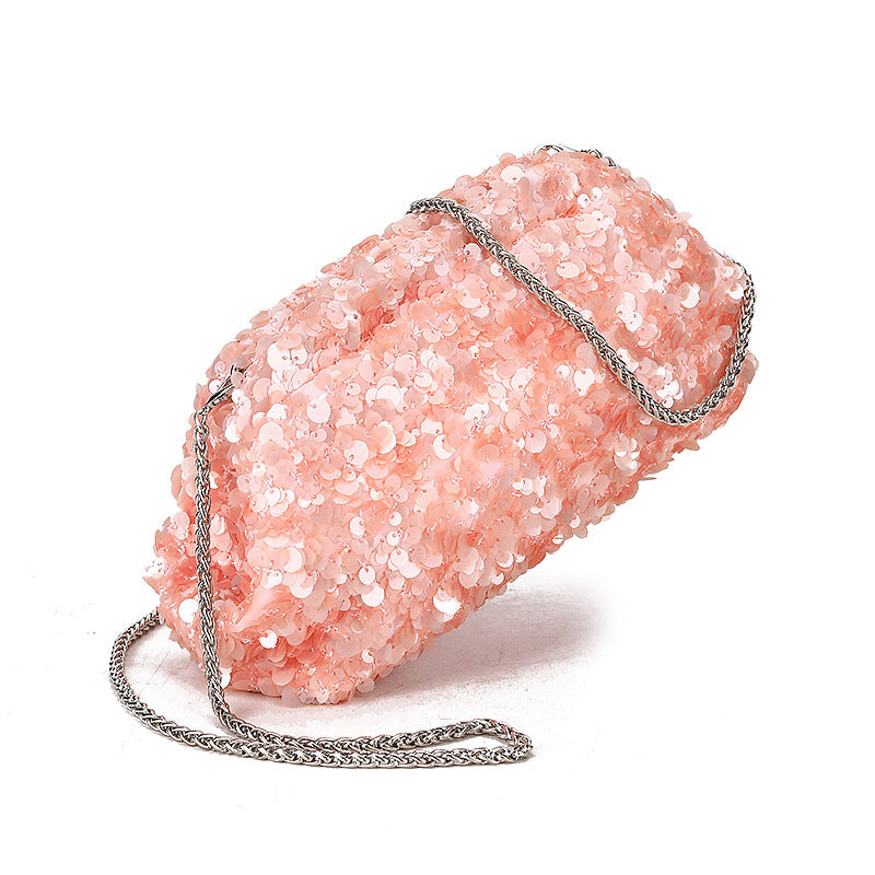 Women's Sequin Chain Shoulder Clutch