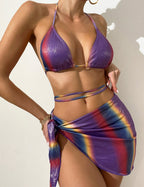 Gradient Color One-piece Swimwear