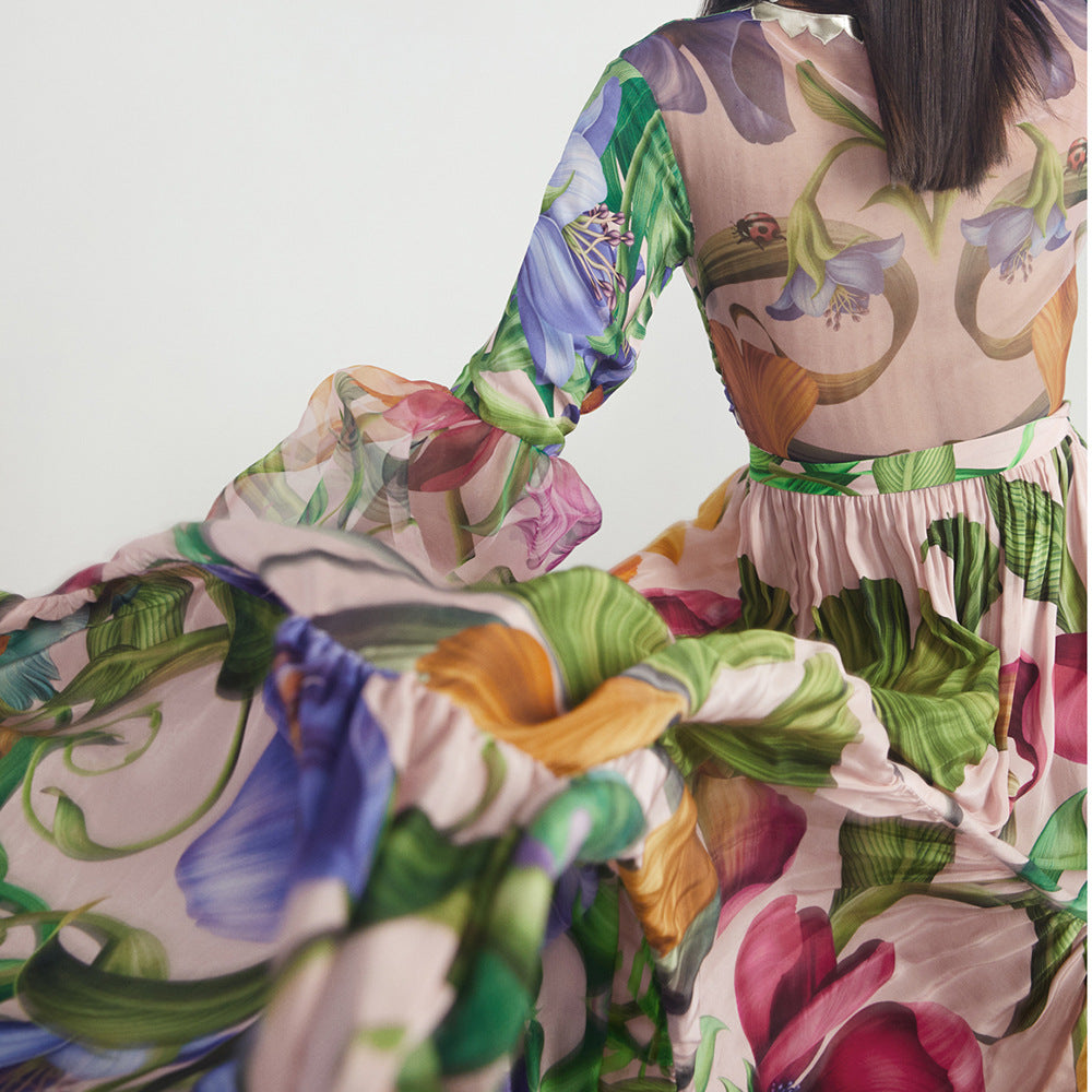 Neck Bubble One-piece Swimwear