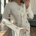 Women's Pleated V-Neck Dress