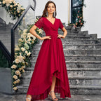Women's V-Neck Slim-Fit Maxi Cocktail Dress