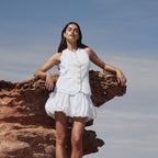 Cotton Vest Bud Skirt Two Piece Set