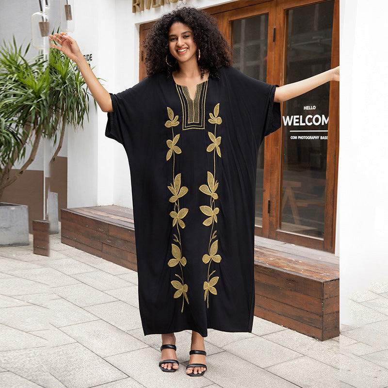 Rayon Embroidered Cover Up Swimwear