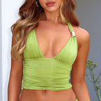 Sexy Slim Fit Halter Lace up Vest Daily Top