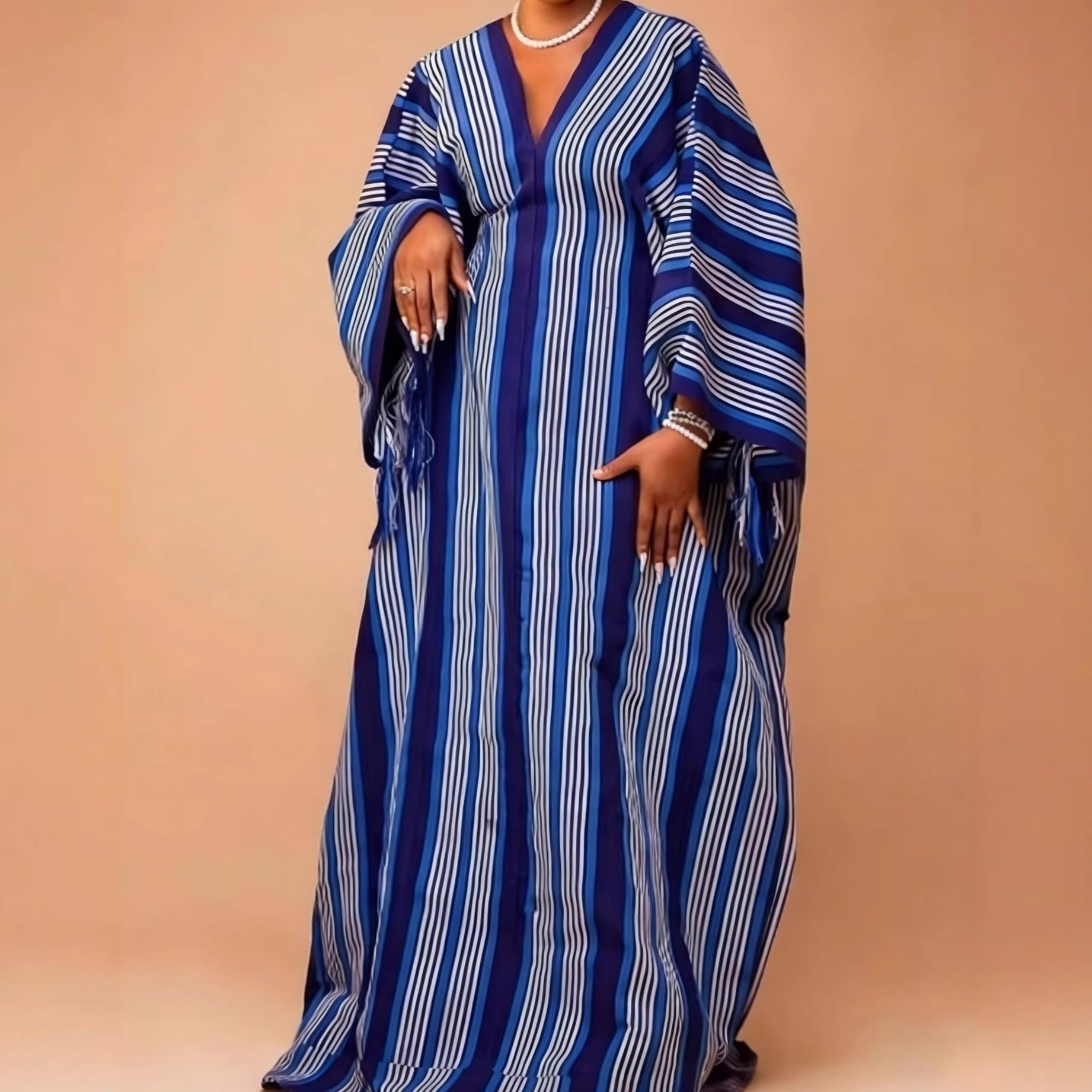 Women's Satin Striped Dress