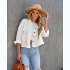 Women's Collared Waffle Coat