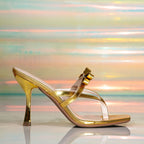 's Summer Thin Head Open Toe High Heel Slippers Ankle Strap Stilettos High Heel